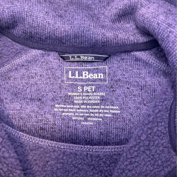 LL Bean Fleece Zip-up in Iris Mauve, Size S Pet - Picture 4 of 5